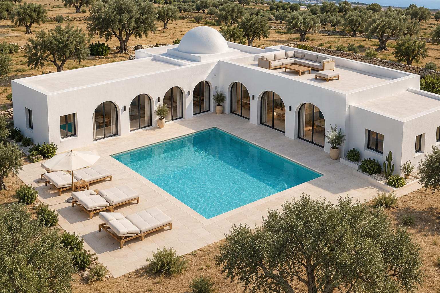 VILLA AVEC ARCADES – VENTE SUR PLAN