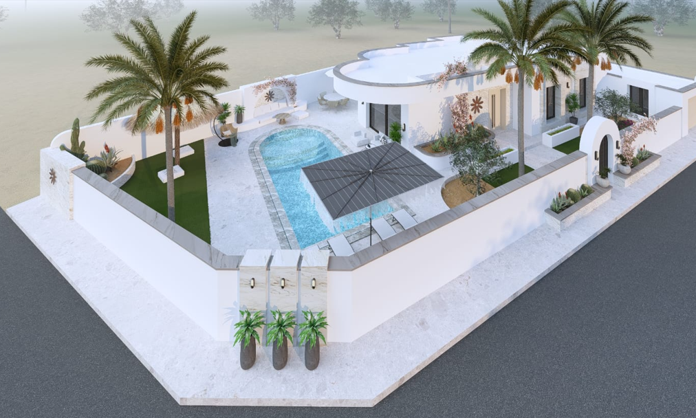 villa en zone urbaine route aéroport à vendre