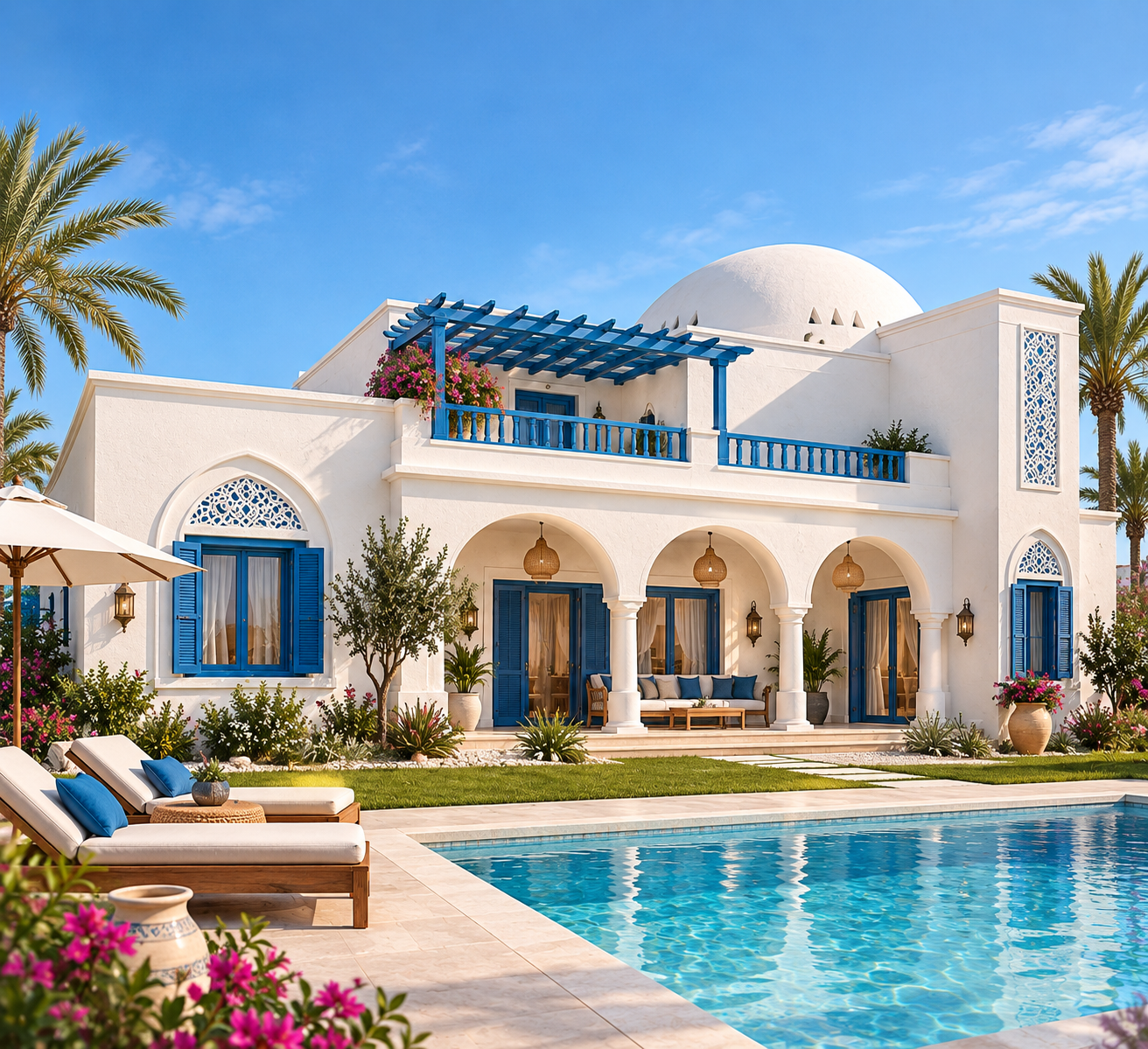 villa arabesque vente sur plan à Djerba